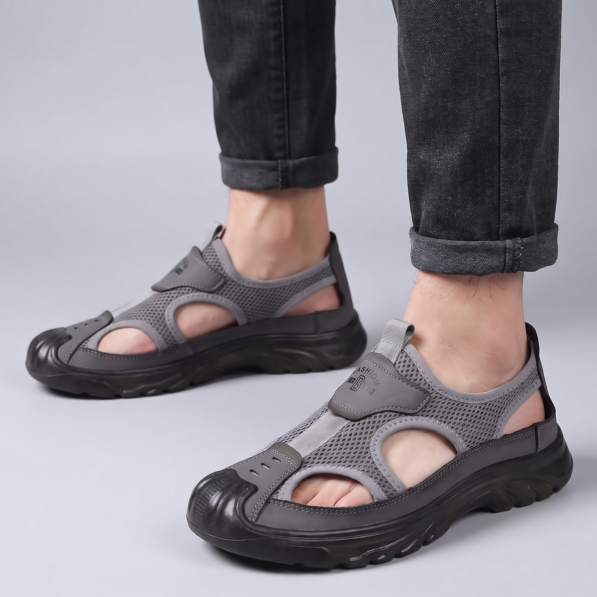 Lightweight Comfort Sandals in Grey – ZOCOIFY