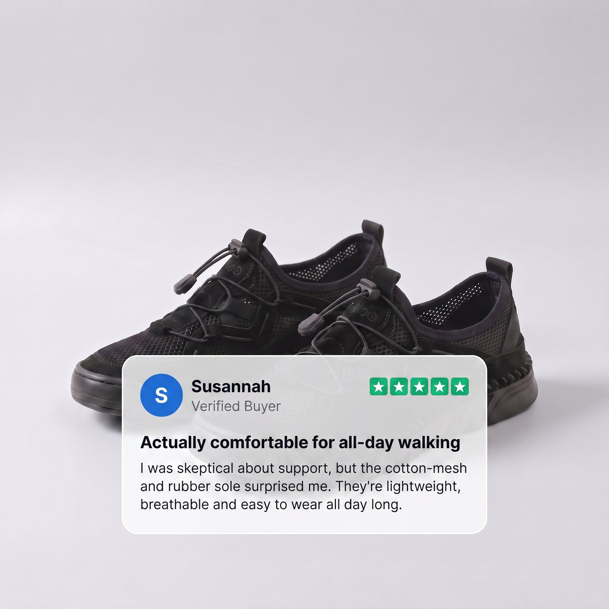 Airflow Walking Shoes in Black – ZOCOIFY