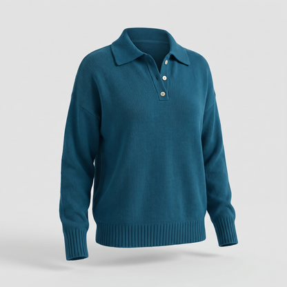 Women’s Soft Knit Sweater in Navy Blue – ZOCOIFY