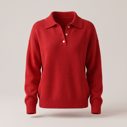 Women’s Soft Knit Sweater in Red – ZOCOIFY