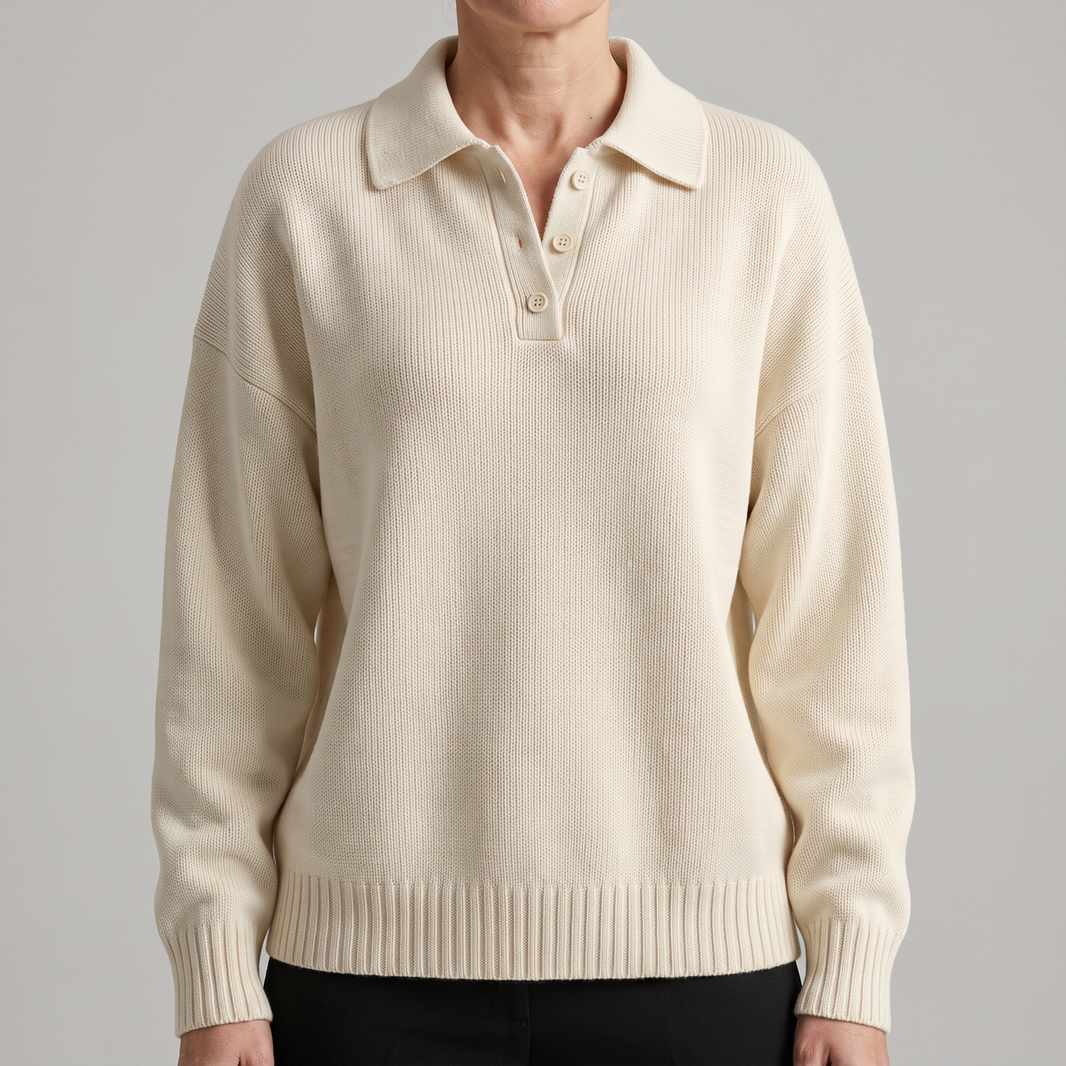 Women’s Soft Knit Sweater in Cream – ZOCOIFY