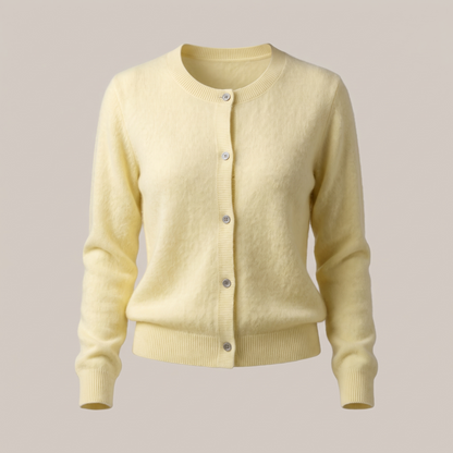 Button-Up Knit Sweater in Yellow – ZOCOIFY