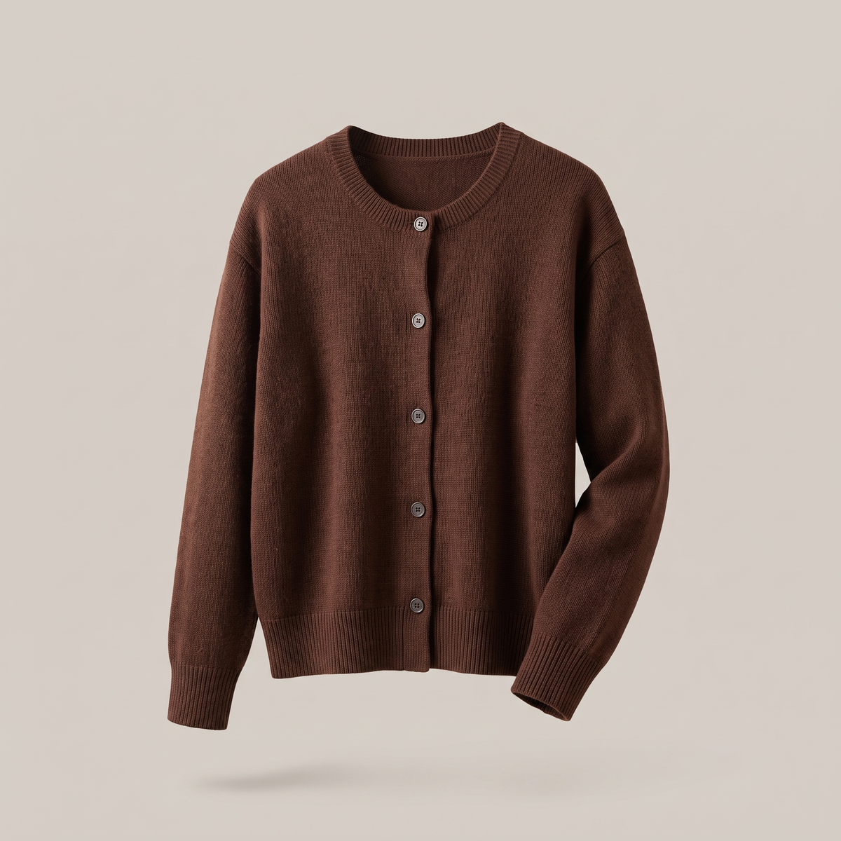 Button-Up Knit Sweater in Brown – ZOCOIFY