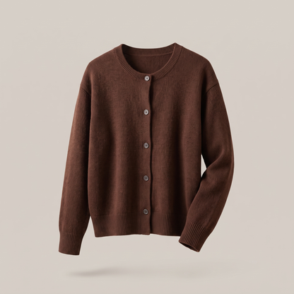 Button-Up Knit Sweater in Brown – ZOCOIFY