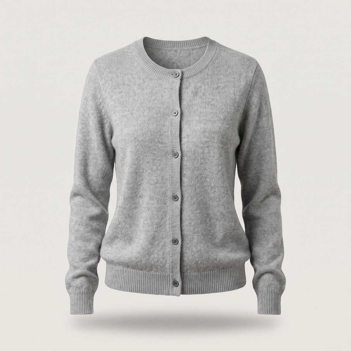 Button-Up Knit Sweater in Light Grey – ZOCOIFY