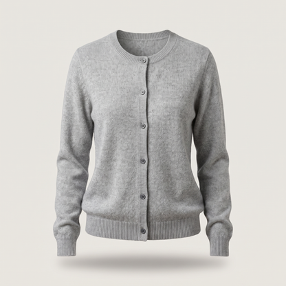 Button-Up Knit Sweater in Light Grey – ZOCOIFY