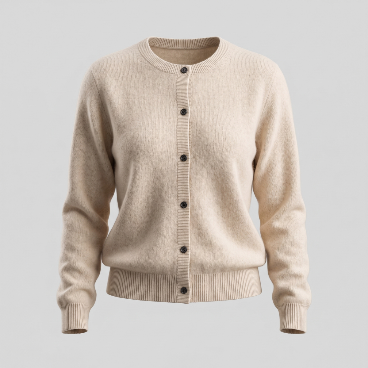 Button-Up Knit Sweater in Beige – ZOCOIFY