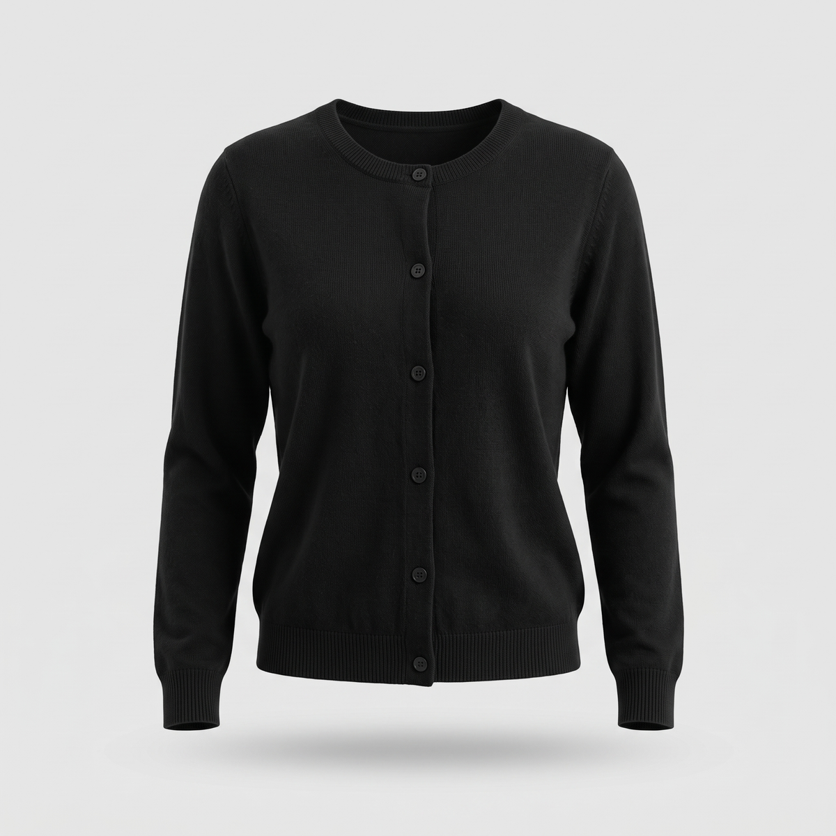 Button-Up Knit Sweater in Black – ZOCOIFY