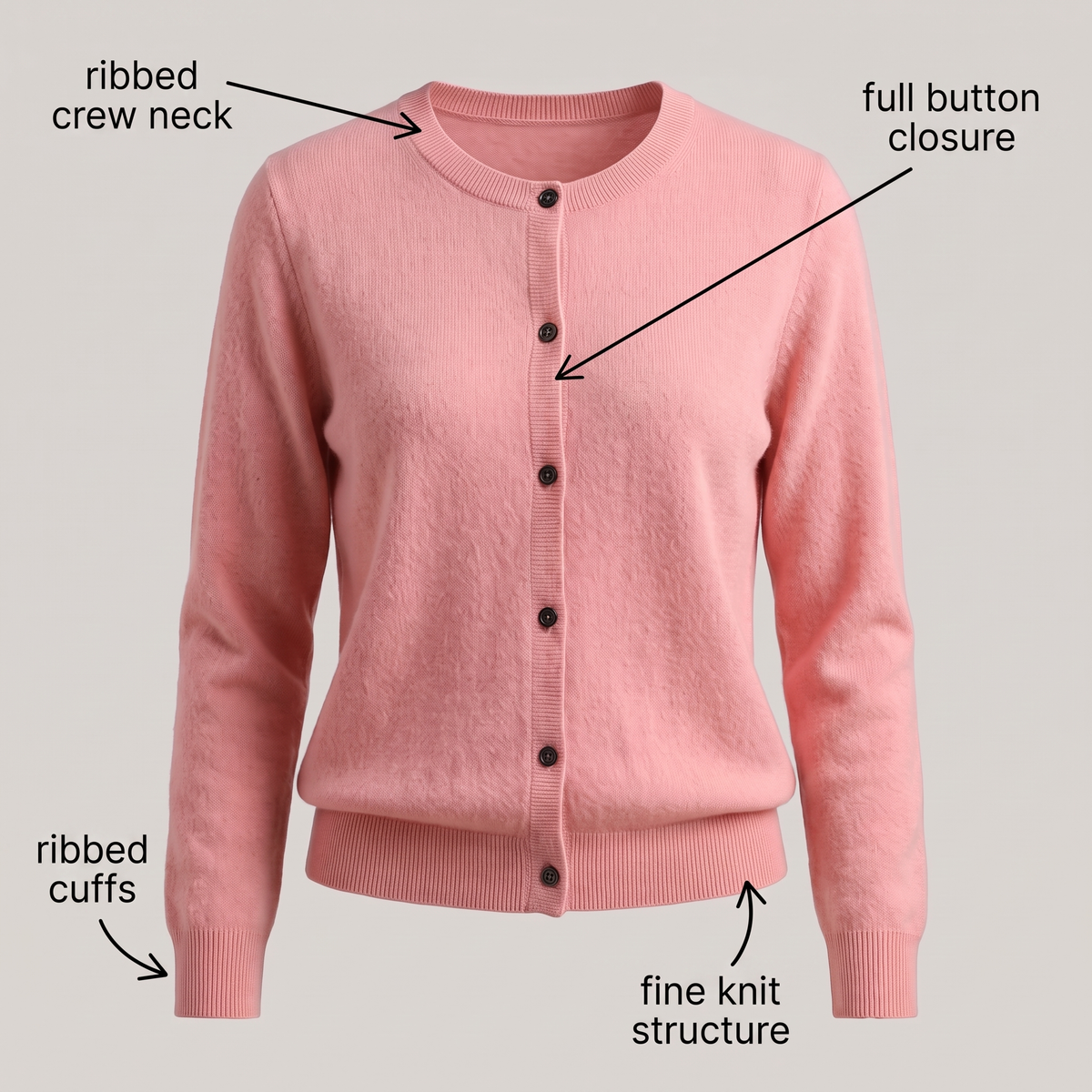 Button-Up Knit Sweater in Pink – ZOCOIFY