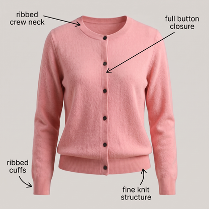 Button-Up Knit Sweater in Pink – ZOCOIFY