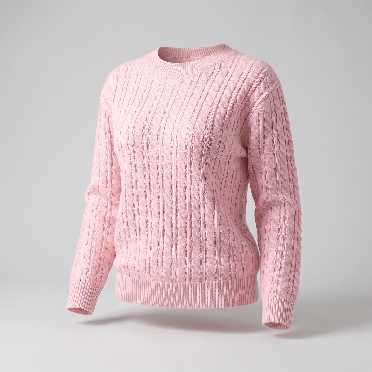 Cable Knit Sweater in Pink – ZOCOIFY