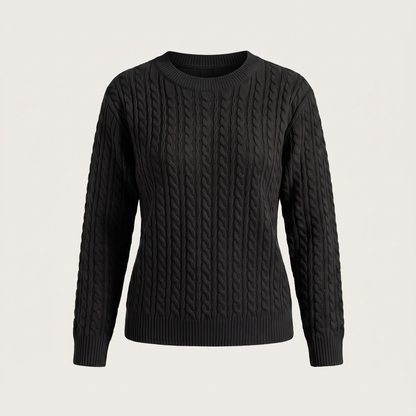 Cable Knit Sweater in Black – ZOCOIFY