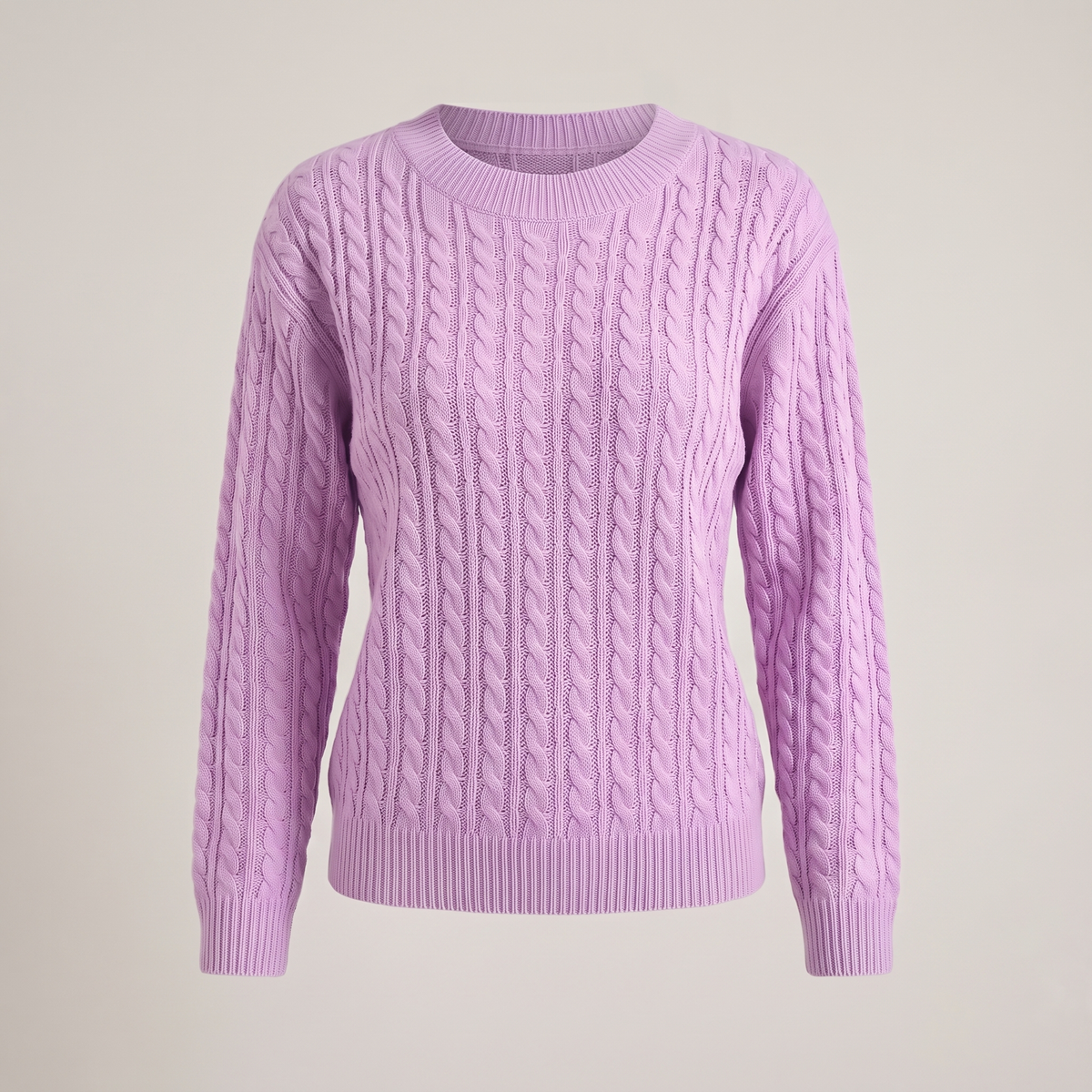 Cable Knit Sweater in Purple – ZOCOIFY