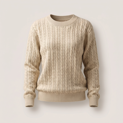 Cable Knit Sweater in Khaki – ZOCOIFY