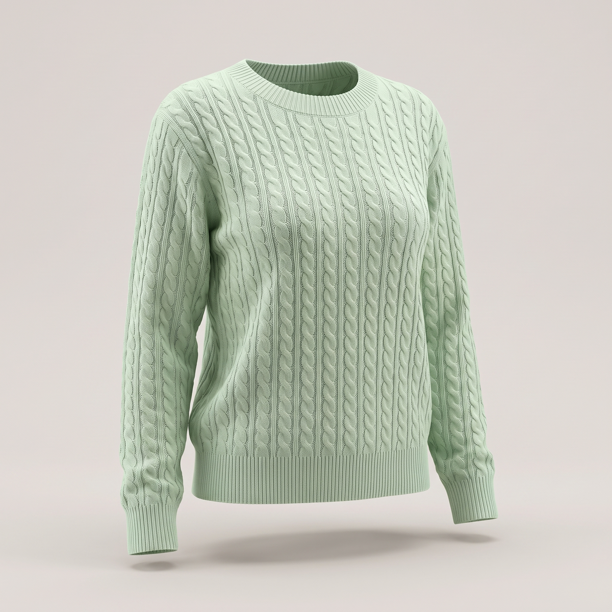Cable Knit Sweater in Green – ZOCOIFY