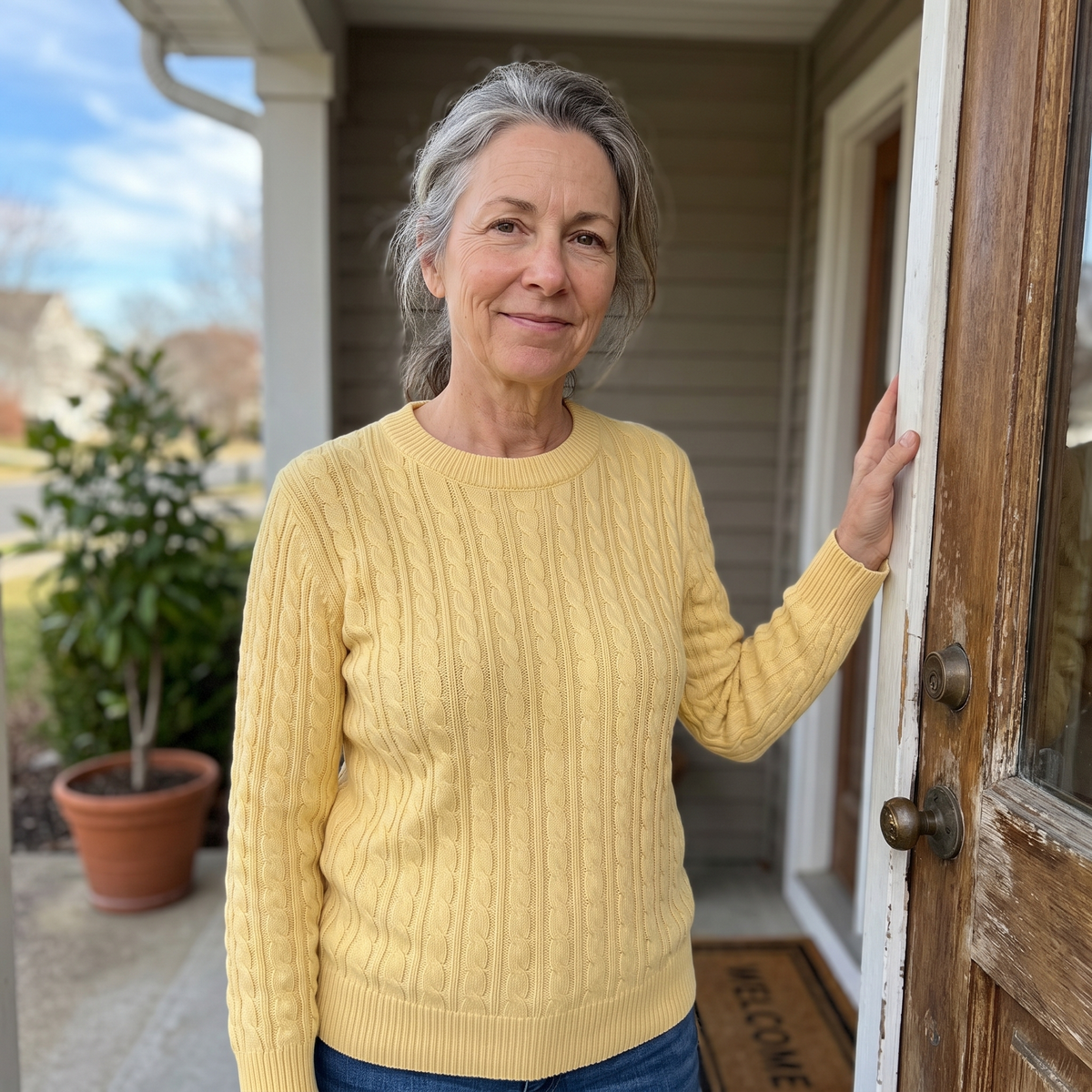 Cable Knit Sweater in Yellow – ZOCOIFY