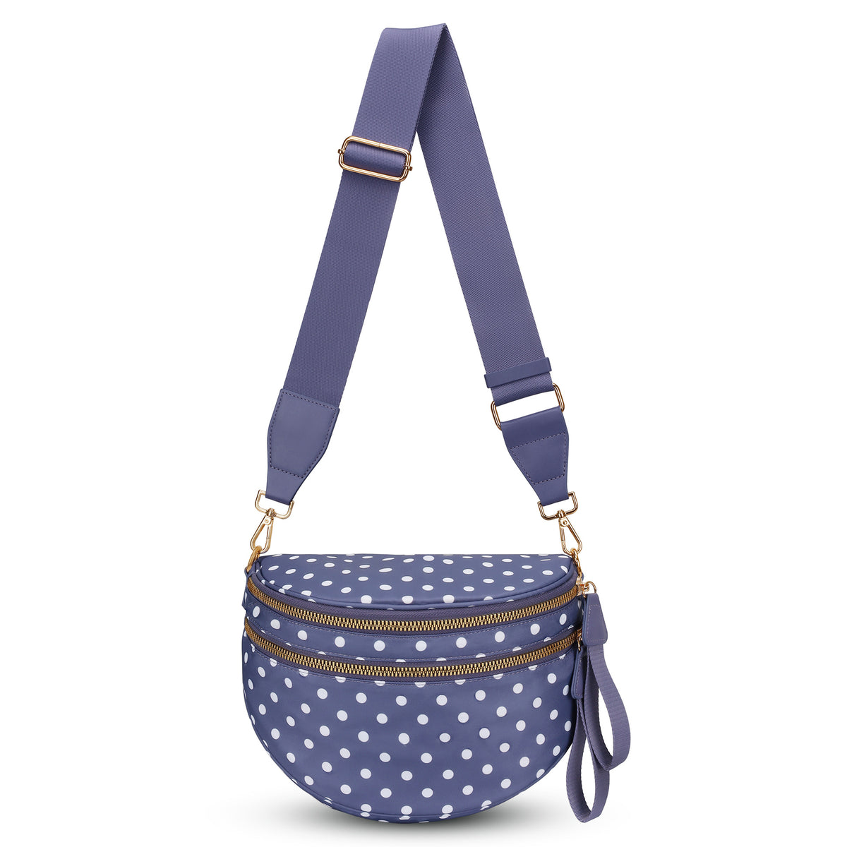 ZOCOIFY Everyday Roomy Crossbody Bag, Cloud Purple Dot