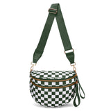 ZOCOIFY Everyday Roomy Crossbody Bag, Green Check
