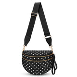 ZOCOIFY Everyday Roomy Crossbody Bag, Black Dot