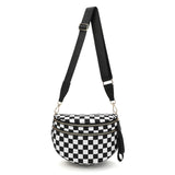 ZOCOIFY Everyday Roomy Crossbody Bag, Black & White Check
