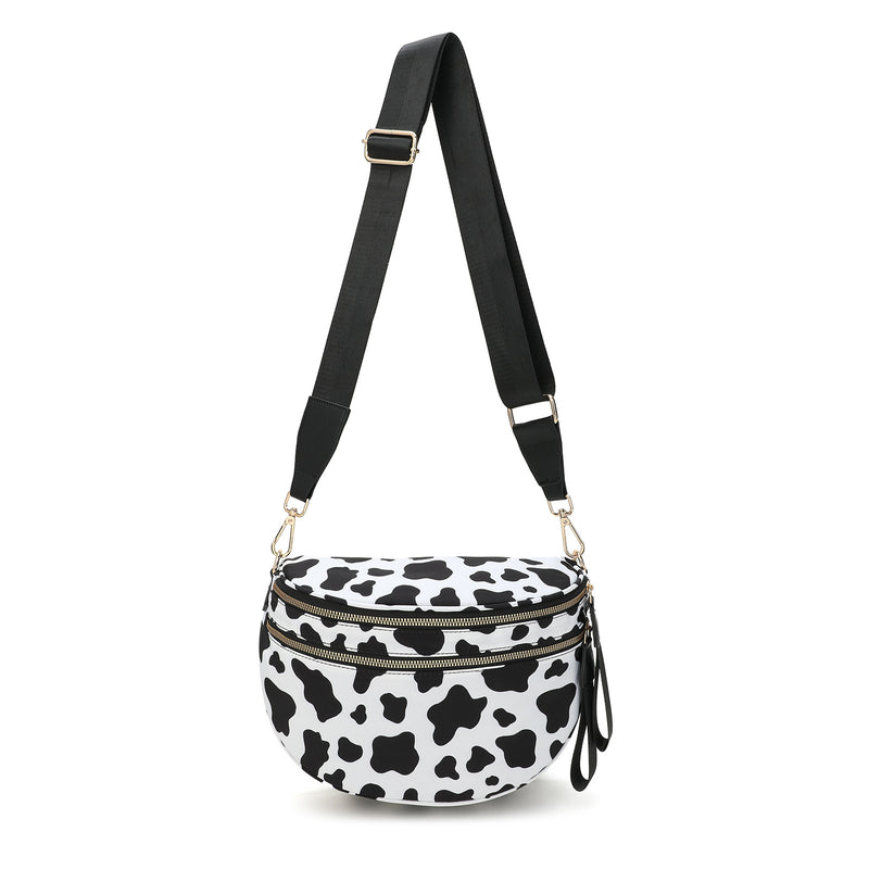 ZOCOIFY Everyday Roomy Crossbody Bag, Cow Print