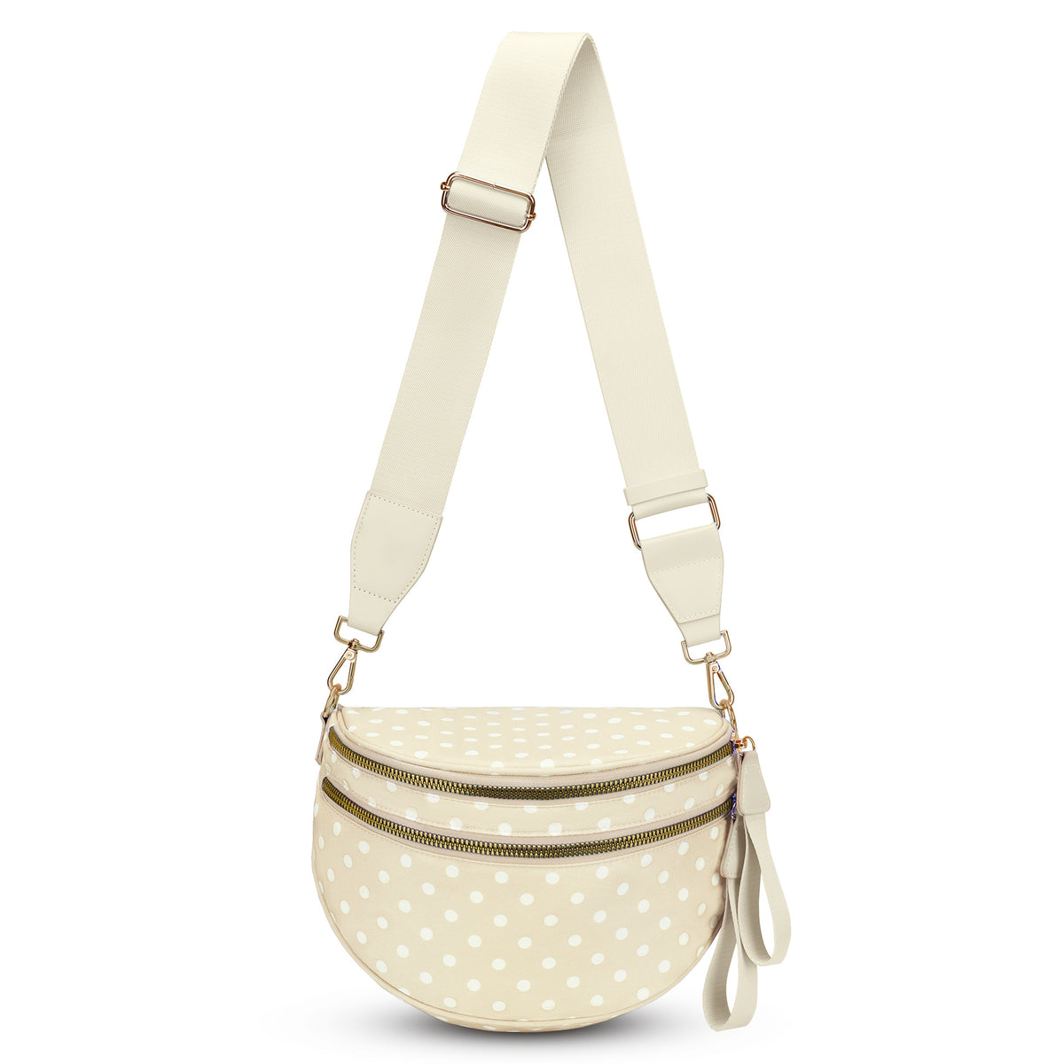 ZOCOIFY Everyday Roomy Crossbody Bag, Beige Dot