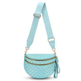 ZOCOIFY Everyday Roomy Crossbody Bag, Ice Blue Dot