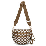 ZOCOIFY Everyday Roomy Crossbody Bag, Caramel Check
