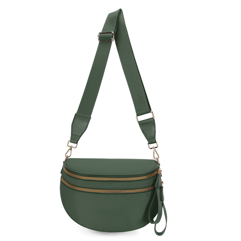 ZOCOIFY Everyday Roomy Crossbody Bag, Green