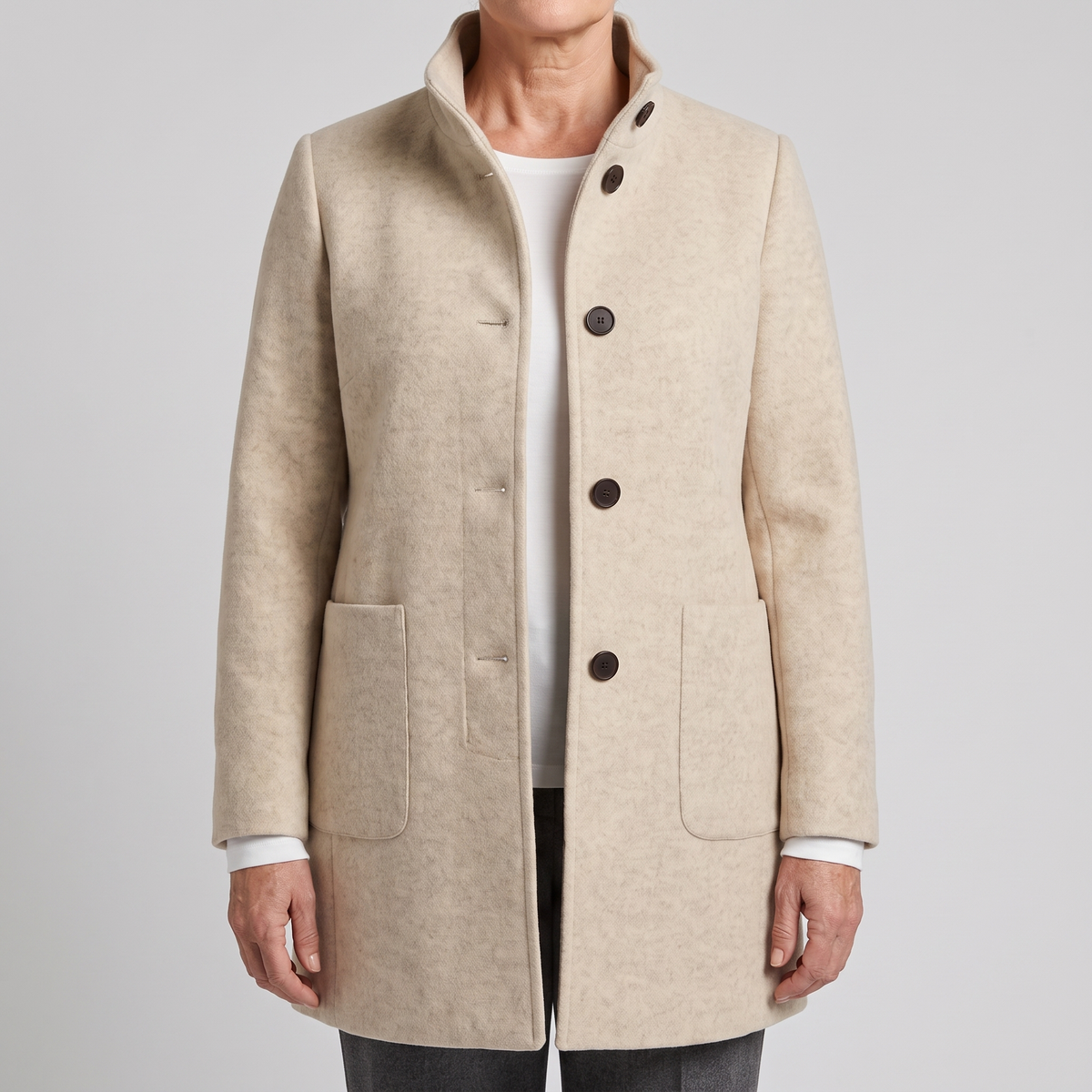 All-Season Comfort Coat in Beige – ZOCOIFY