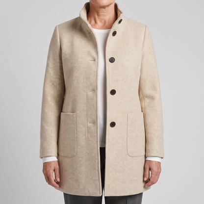 All-Season Comfort Coat in Beige – ZOCOIFY