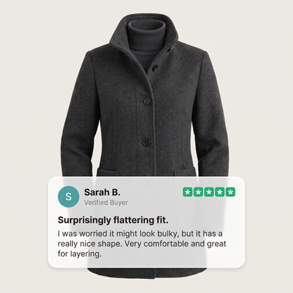 All-Season Comfort Coat in Black – ZOCOIFY