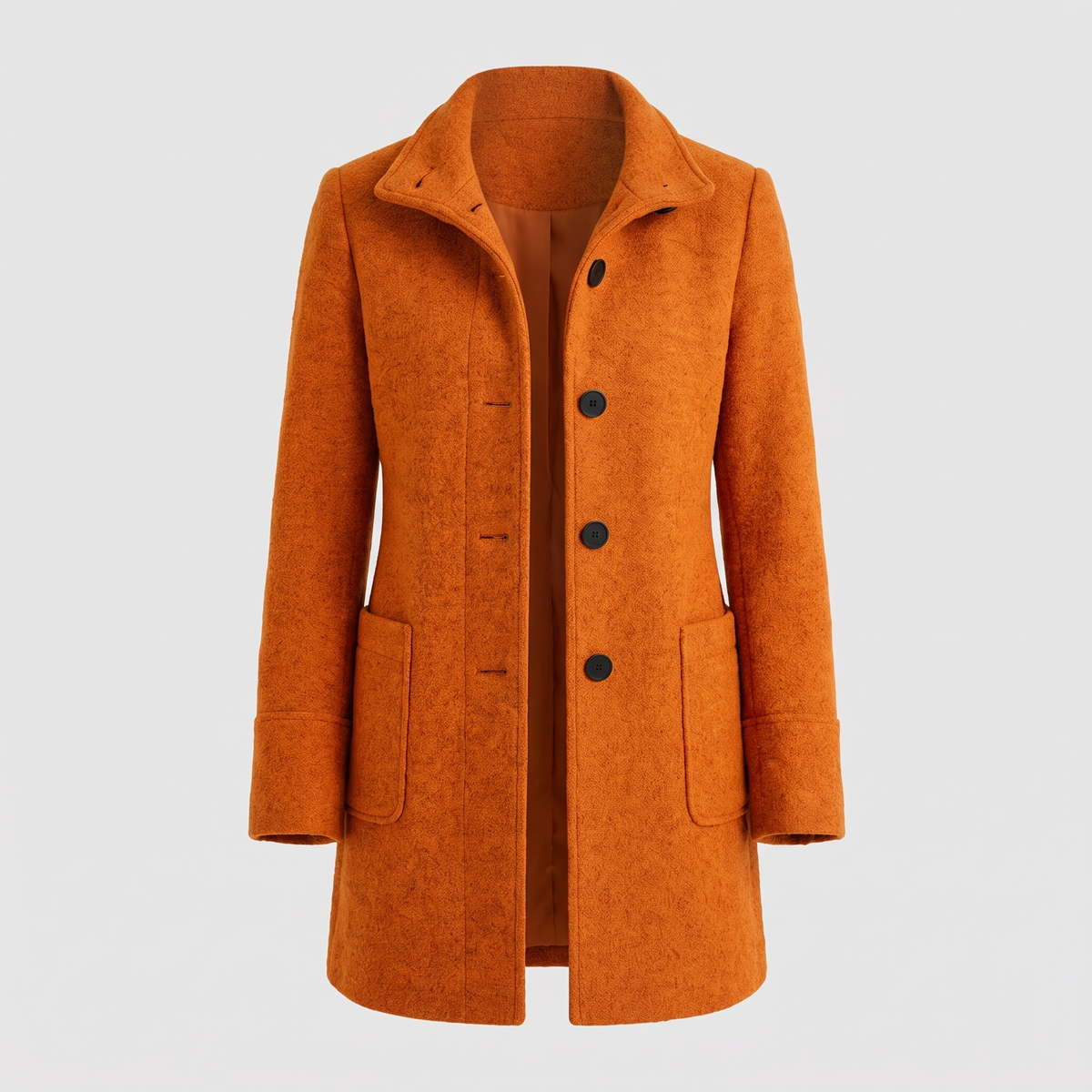 All-Season Comfort Coat in Orange – ZOCOIFY