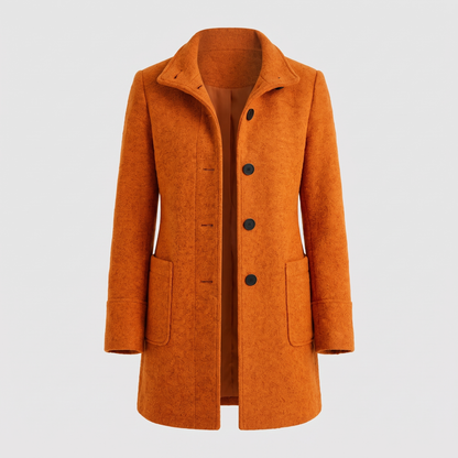 All-Season Comfort Coat in Orange – ZOCOIFY