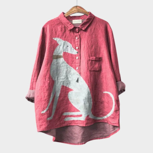Heritage Pup Blouse in Pink | Zocoify™