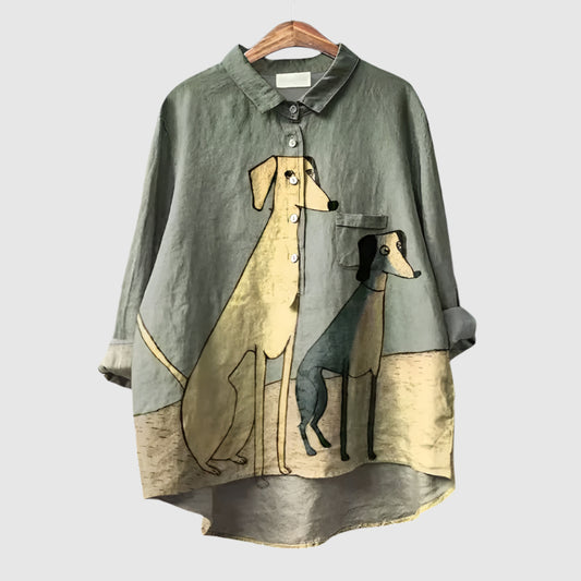 Heritage Pup Blouse in Green | Zocoify™
