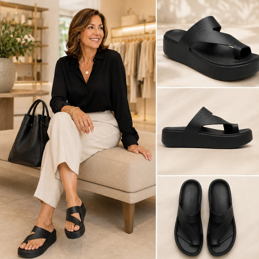 Zocoify™ Amara | Toe-Loop Platform Sandal